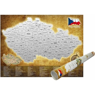 Stírací mapa České Republiky - 120 míst k odkrytí