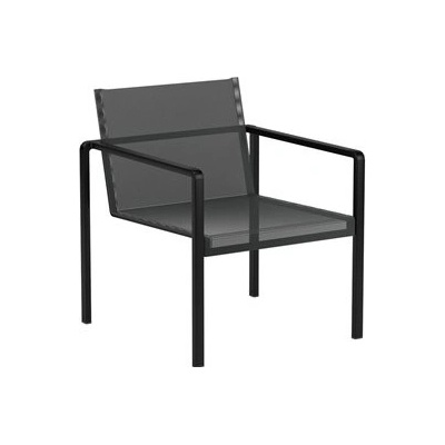 Royal Botania Nízké křeslo stohovatelné Alura, rám hliník anthracite, výplet Batyline black