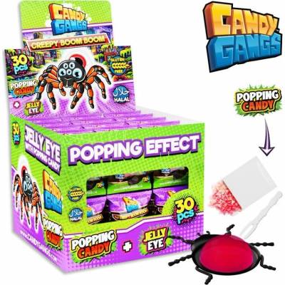 Candy gangs Želé oko s praskajícím práškem pavouk 16g