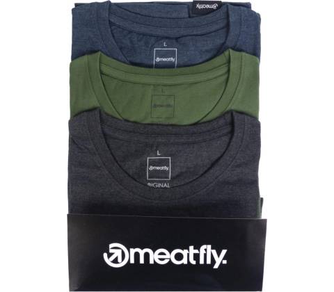 Meatfly Basic 3 pack charcoal heather olive navy heather