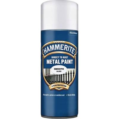 Hammerite sprej priamo na hrdzu hladký 400 ml strieborná