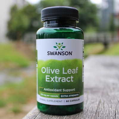 Swanson Olivové List Olive Leaf Extract 750 mg 60 kapslí
