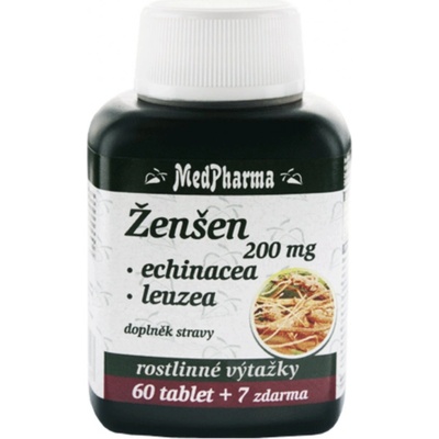 MedPharma Žen-šen 200 mg + Echinacea + leuzea 37 tablet