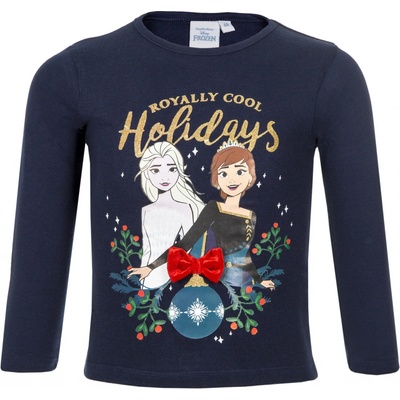 Frozen licencia dievčenské tričko Frozen HU1276 tmavo modrá