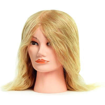 BraveHead 9866 Female Medium Blonde cvičná hlava 100% ľudské vlasy 35 40 cm