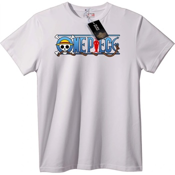NOONEBRAND Тениска One Piece Лого Череп - S, White