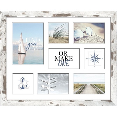 Fotorámečky na více fotografií Yellowstone, 51 × 41 cm, multi, vintage bílo–šedý RA-14504 – Hledejceny.cz