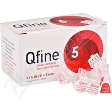 Qfine jehla Pro Všechna Inzulínová Pera 31 g 0,25 mm x 5 mm,100ks