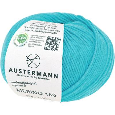 Pletací příze Austermann Merino 160 EXP Barva: 235 TUERKIS