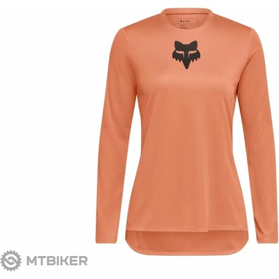 Fox Womens Ranger Fox Head LS Jersey coral