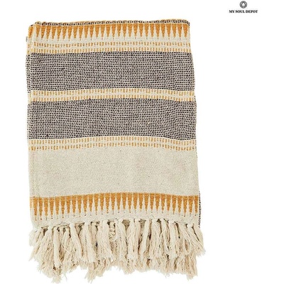 My Soul Depot Одеяло на раета /екрю (jeth1555-yb)