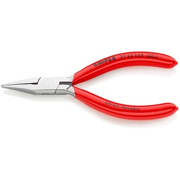 KNIPEX Клещи с тънък връх за електроника, червена ръкохватка 125мм, Knipex (K3723125)