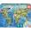 Educa - Puzzle Mapa sveta s dinosaurami 150 dielikov - 150 piese
