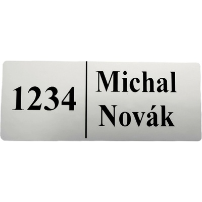 KĽUČKA Jmenovka na přilepení