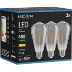 Mexen Vintis 3x LED филаментна крушка E27, ST64, 8W, Топла - 2700K, 680 lm, пушек (L152-E27-0827-70x03)