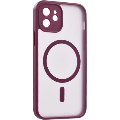 Gigapack iPhone 12 GIGAPACK Силиконов протектор за телефон, удароустойчив, MagSafe, BORDO GP-187842 (GP-187842)