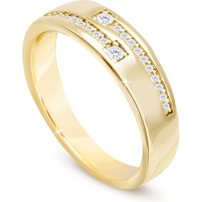 Biju Pozlacený dámský zlatem, ozdobený pásy zirkonů 4000320