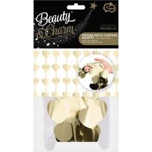 GoDan Kurtain B&C matte silver heart 100x200cm