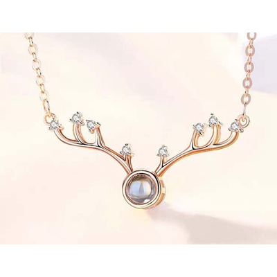 Medvídárek Náhrdelník růžově zlatý 3884 – Zboží Dáma