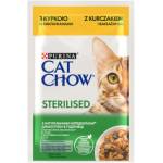 Cat Chow Cat chow Стерилизирана котешка храна с пилешко месо и патладжан в сос 85 г