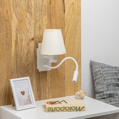 Brilagi - LED Аплик NUBILA 1xE27/25W/230V + LED/3W бял/кремав (BG1559E)