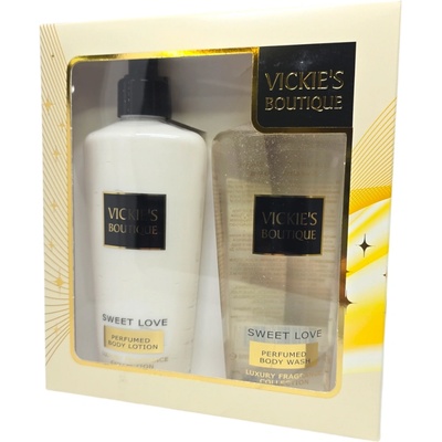 Perfect VICKIE'S BOUTIQUE подаръчен комплект, парфюмен боди лосион за тяло, Душ гел, Sweet love, MON PARIS