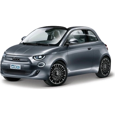 Bburago Fiat 500e sivá metalíza 1:43