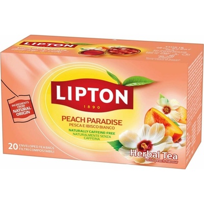 Lipton Peach Paradise ovocný čaj 20 čajových sáčků
