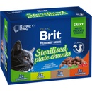 Brit Premium Cat Meat Sterilised mix v omáčke Multi 1200 g 12 x 100 g