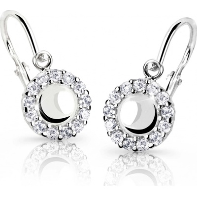 Cutie Jewellery detské náušnice z bieleho zlata C2750-10-X-2 biela