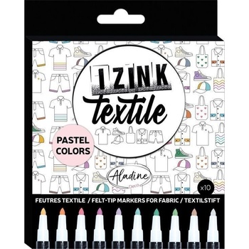 Aladine Izink Комплект маркери за текстил Pastel Colours 10 бр (85535)