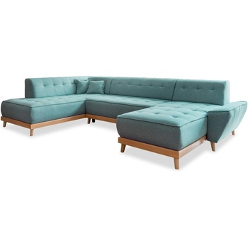 Miuform Тюркоаз разтегателен ъглов диван (ляв ъгъл/"U" форма) Dazzling Daisy - Miuform (Dazzling Daisy HAEECL-2QBK-LCR LA75)