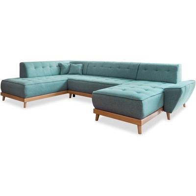 Miuform Тюркоаз разтегателен ъглов диван (ляв ъгъл/"U" форма) Dazzling Daisy - Miuform (Dazzling Daisy HAEECL-2QBK-LCR LA75)