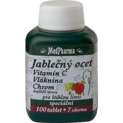 MedPharma jablčný ocot vláknina Vitamín C chróm 107 tabliet