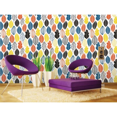 DIMEX ART Луксозна флизелинова тапета пъстри листа