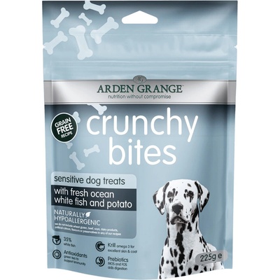 Arden Grange Crunchy Bites GF Sen.Oc.Wh.Fish&Pot.225 g