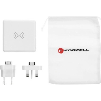 Forcell Мултифункционално зарядно Forcell 15w 4in1, 8000mAh, бял (5903396072475) (5903396072475)