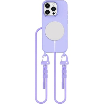 Tech-Protect Технологичен калъф Magnecklace Magsafe с ремък за iPhone 16 Pro - Purple (5906302375929)