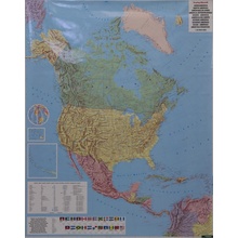 Freytag & Berndt nástěnná mapa Severní Amerika 1:8 mil. - lišta, 97 x 123,5 cm