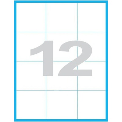 MP print etikety samolepící A4, 70x74 mm, 12ks/arch, 100 archů, reflexní žluté