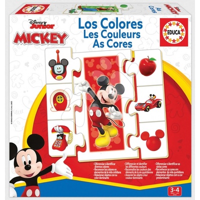 Náučná hra Učíme sa farby Mickey & Friends Educa so 6 obrázkami 42 dielov