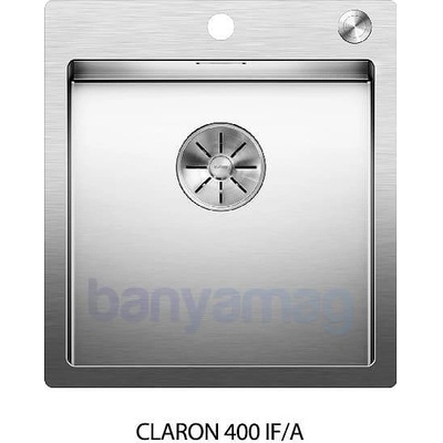 BLANCO Claron Кухненска мивка от неръждаема стомана, единична, с автоматичен сифон (Claron IF/A - Select)
