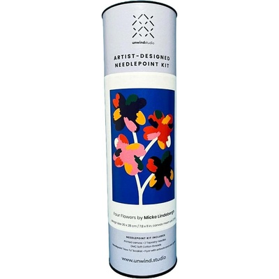 Unwind Studio Autorská vyšívací sada Four Flowers