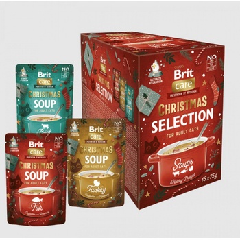 Brit Care Cat Christmas Selection Soups - коледна селекция за котки 15 x 75 г