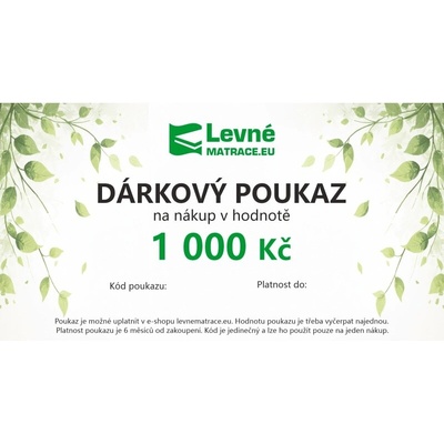 DÁRKOVÝ POUKAZ na nákup matrací