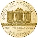 Münze Österreich Zlatá mince Wiener Philharmoniker 2024 1/4 oz
