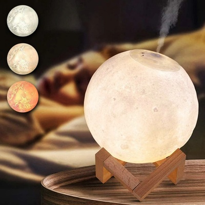 Lurecom Aroma Diffuser LED 3D Moon lamp AG354E vibrační ultrazvukový difuzér 880 ml