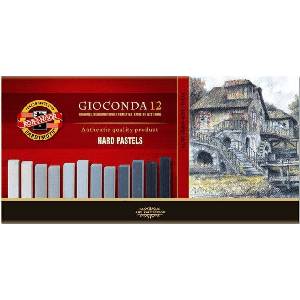 KOH-I-NOOR Gioconda Hard Pastels Комплект сухи пастели Greys 12 бр (8122012002GY)