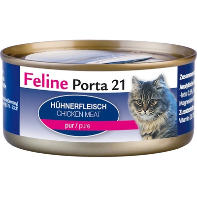 Porta 21 6х156г Feline Porta 21, консервирана храна за котки - натурално пилешко месо