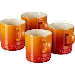Le Creuset Чаши Le Creuset 350 мл огненооранжеви 4 бр (79113350900000)